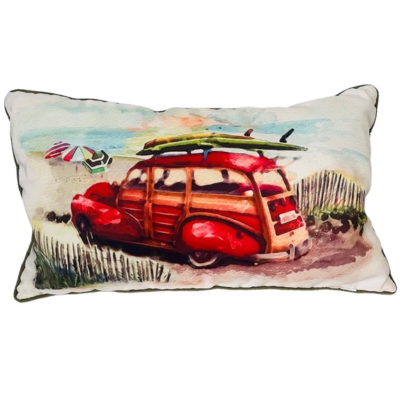 Surfer Beachy Double Sided Pillow NEW! - Picture 4 of 4